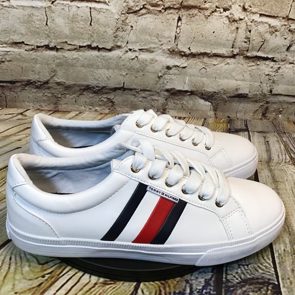Tommy Hilfiger Other - Tommy Hilfiger Mens White Lace Up Low Sneakers 7.5